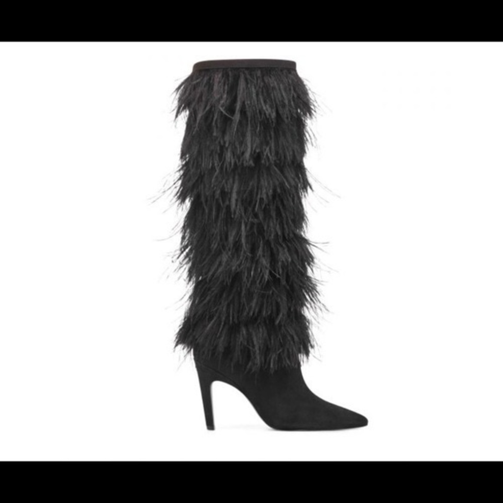 Nine West feather and suede boot
